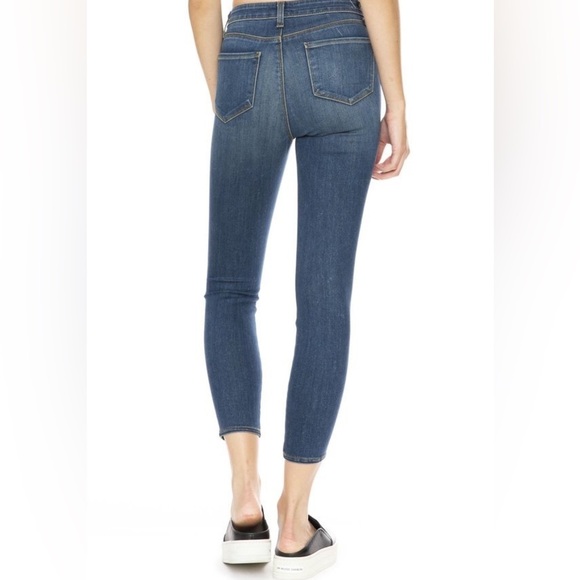 L’agence Margot Racer Stripe High Rise Ankle Skinny Neptune 25 - Picture 3 of 8